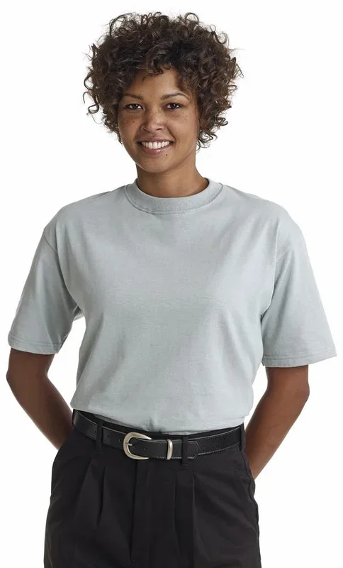 Medline Unisex Short Sleeve T-Shirts 100% Cotton Jersey Bottom Hem – Maroon