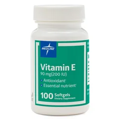 Medline Vitamin E Softgel, 90 mg, 100/Bottle, 1/BT