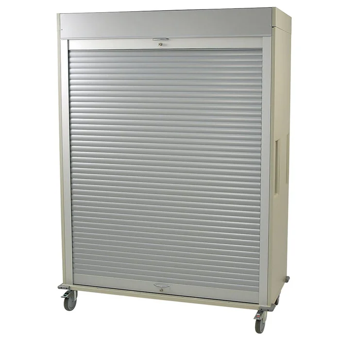 MedStorMax Triple Column Cart Triple Column Cart, Tambour Door, White – 937376/NA/NA/WHT