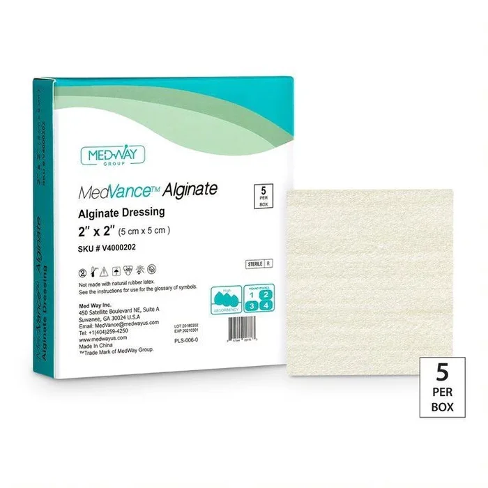 MedVance Calcium Alginate Dressing, 2″ x 2″