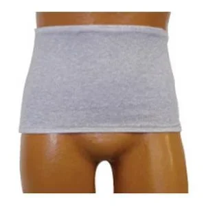 Men’s Wrap/Brief with Open Crotch and Built-in Ostomy Barrier/Support Gray Large 40-42, Dual