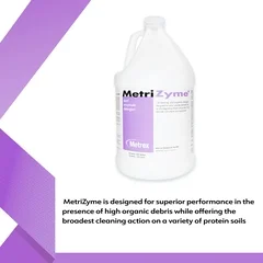 Metrex Research Dual Enzymatic Instrument Detergent MetriZyme Liquid RTU 1 gal. Jug Mint Scent, 4 EA/CS - Image 3
