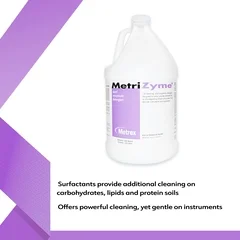 Metrex Research Dual Enzymatic Instrument Detergent MetriZyme Liquid RTU 1 gal. Jug Mint Scent, 4 EA/CS - Image 2