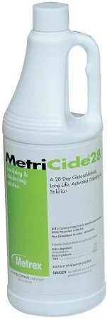Metrex Research MetriCide 28 Glutaraldehyde High-Level Disinfectant Activation Required Liquid 32 oz. Bottle Max 28 Day Reuse – 330820