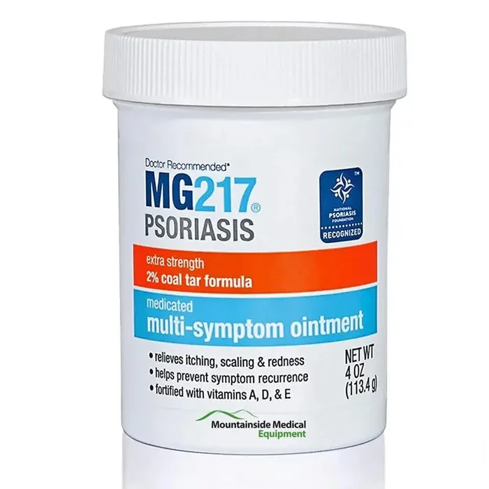 MG217 Psoriasis Treatment Ointment Medicated Coal Tar 2%, 4 oz Jar