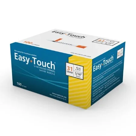 Mhc Medical Insulin Syringe With Needle Easytouch 0.5 Ml 31 Gauge 5/16 Inch Attached Needle Without Safety – 831565