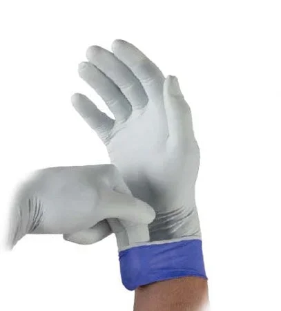 Microflex Medical LifeStar EC Exam Glove 3X-Large NonSterile Nitrile Extended Cuff Length Textured Fingertips White / Blue Not Chemo Approved – LSE-104-3XL