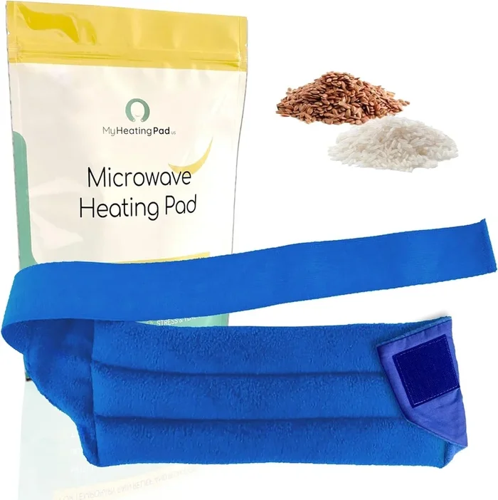 Microwavable Heating Pad for Lower Back and Menstrual Cramps – Moist Microwave Heating Pad for Muscles and Joints – Natural Microwave Hot Pack Heat Pad for Lower Back Pain – 1 Pack Blue