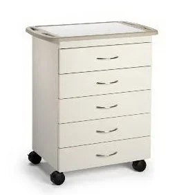 Midmark Mobile Treatment Cabinet 18 X 27 X 33 Inch 5 Drawers Venus Silver – 51B.804.SEB