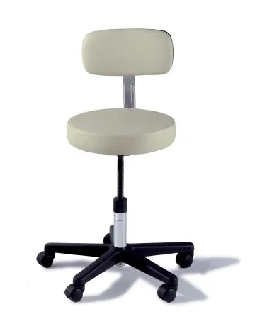 Midmark Ritter 271 Value Series Adjustable Stool Backrest Screw Adjust, Manual Seat Height Adjustment 5 Casters Cranberry – 271-001-859