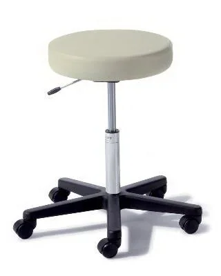 Midmark Ritter 272 Value Series Air Lift Stool Backless Air Lift, Pneumatic Height Adjustment, Single Lever 5 Casters Ultrafree Dark Linen – 272-001-866