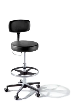 Midmark Ritter 277 Classic Series Air Lift Stool Backrest Air Lift, Pneumatic Height Adjustment, Hand Controlled, 8 Inch Hand Ring 5 Casters Ultrafree Spice – 277-001-863