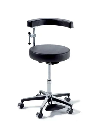 Midmark Ritter 278 Classic Series Air Lift Surgeon Stool Backrest Air Lift, Pneumatic Height Adjustment, Foot Controlled 5 Casters Ultrafree Harbor – 278-001-861