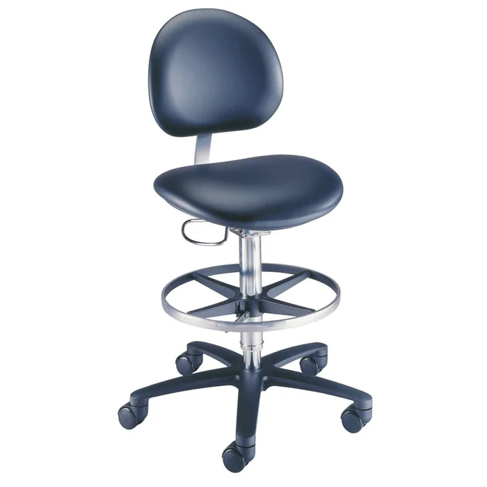 Millennium Series Lab Stool with Backrest Lab Stool w/Backrest, Gunmetal – 712188/GUNM/NA