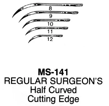 Miltex Integra Miltex Suture Needle 3/8 Circle Cutting Edge Needle Cutting Edge Type Size 10 Needle – S141-10