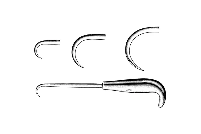 Miltex Jarit Bone Hook 9 Inch Stainless Steel NonSterile Reusable – 240197