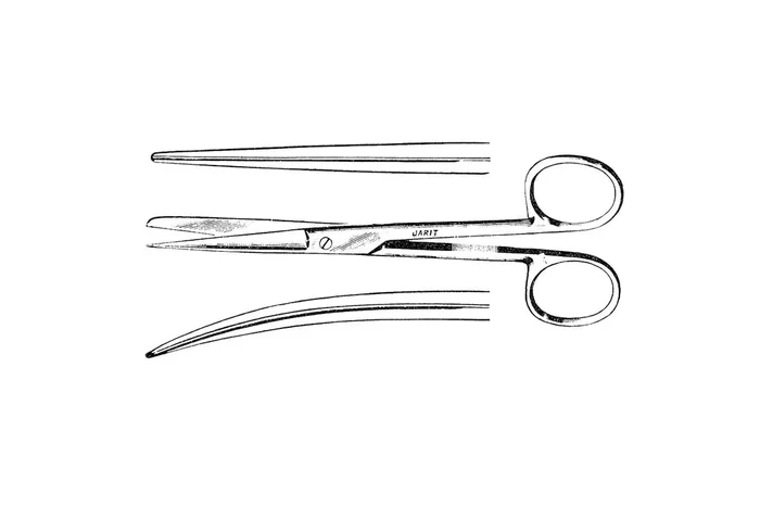 Miltex Jarit Operating Scissors 6-1/2 Inch Length Surgical Grade Stainless Steel NonSterile Finger Ring Handle Straight Sharp/Sharp – 100111