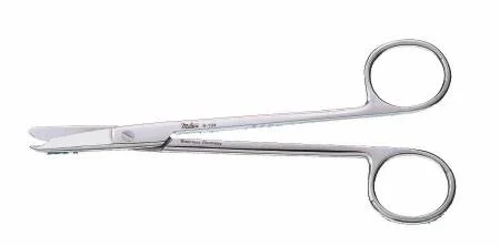 Miltex MeisterHand Stitch Scissors Littauer 5-1/2 Inch Length Surgical Grade Stainless Steel NonSterile Finger Ring Handle Straight Blunt/Blunt – H9-104