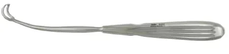 Miltex Miltex Adenoid Curette 8-15/16 Inch Length Single-ended Hollow Handle with Grooves Size 3, 17 mm Tip Reverse Curved Loop Tip – 20-813