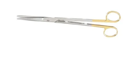 Miltex Miltex Dissecting Scissors Mayo 9 Inch Length OR Grade Stainless Steel (German) / Tungsten Carbide NonSterile Finger Ring Handle Straight Beveled Blades Sharp/Sharp – 5-128TC