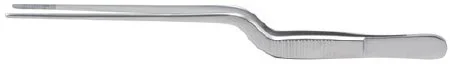 Miltex Miltex Dressing Forceps Jansen 6-1/4 Inch OR Grade Stainless Steel (German) NonSterile NonLocking Bayonet Handle Straight Extra Delicate Serrated 2 mm Wide Jaws – 19-371