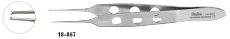 Miltex Miltex Tissue Forceps Bishop-Harmon 3-3/8 Inch OR Grade Stainless Steel (German) NonSterile NonLocking Fenestrated Thumb Handle Straight Serrated Tips w/1 X 2 Teeth – 18-867