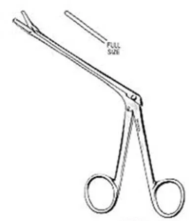 Miltex Miltex Turbinate Forceps Struycken 4-1/2 Inch OR Grade Stainless Steel (German) NonSterile NonLocking Finger Ring Handle Angled Cutting Tip – 20-630
