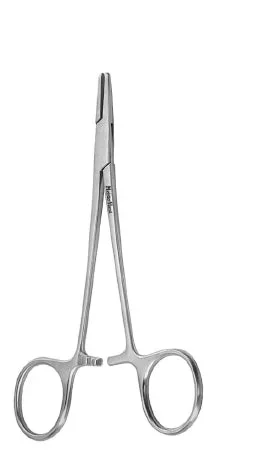 Miltex Needle Holder Straight, Smooth Jaw Finger Ring Handle – H8-8