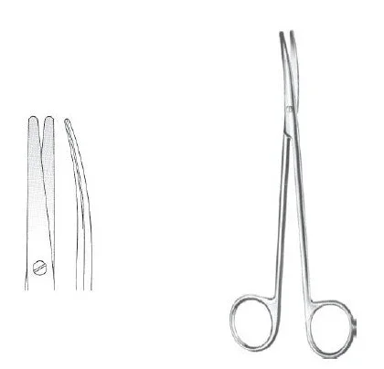 Miltex Padgett Dissecting Scissors Metzenbaum 7 Inch Length Stainless Steel / Tungsten Carbide NonSterile Curved Blade – PM-2751