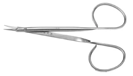 Miltex Padgett Suture Scissors Haynes 4-3/8 Inch Length Surgical Grade Stainless Steel NonSterile Ribbon Style Finger Ring Handle Curved Blade – PM-4648