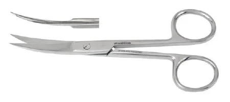 Miltex Vantage Operating Scissors 5-1/2 Inch Length Office Grade Stainless Steel Finger Ring Handle Curved Blade Sharp/Sharp – V95-36