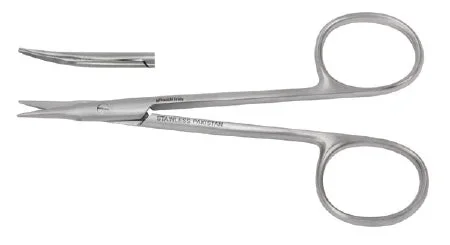 Miltex Vantage Tenotomy Scissors Stevens 4-1/8 Inch Length Office Grade Stainless Steel Finger Ring Handle Curved Blade Blunt/Blunt – V918-1466