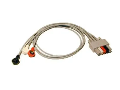 Mindray USA ECG Lead Wire 40 Inch L OEM, 51 Inch, 3 Lead, With Button Snap – 0012-00-1261-09