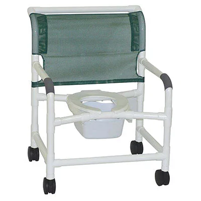 MJM International, extra-wide shower chair (26″), twin casters (4″) – 20-4239