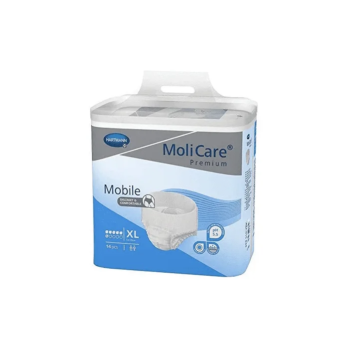 MoliCare Premium Mobile Adult Unisex Underwear – Moderate Absorbency Case of 56