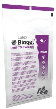 Molnlycke Biogel Optifit Orthopaedic Surgical Glove Size 6 Sterile Latex Standard Cuff Length Micro-Textured Straw Not Chemo Approved – 31060