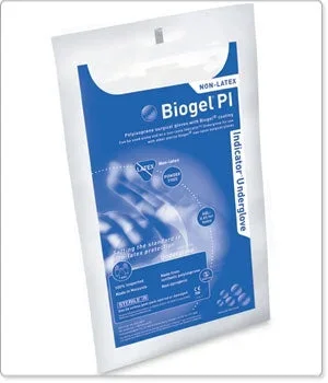 Molnlycke Biogel PI Indicator Underglove Underglove Powder Free Polyisoprene Blue Size 6.5 – 41665