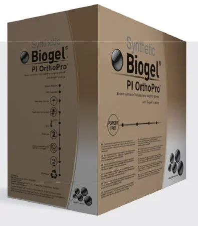Molnlycke Biogel PI OrthoPro Surgical Glove Size 7 Sterile Polyisoprene Standard Cuff Length Smooth Brown Not Chemo Approved – 47670