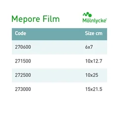 Molnlycke Healthcare Adhesive Dressing Mepore® Film 6 X 8, 10EA/BX - Image 2
