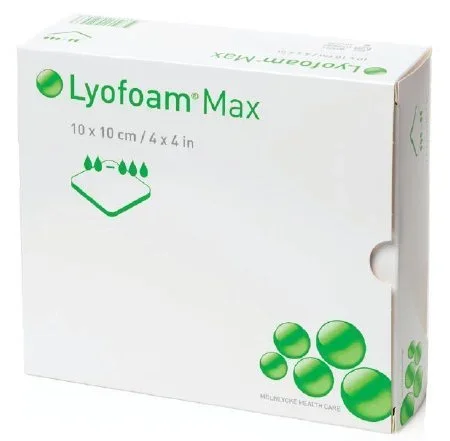Molnlycke Lyofoam Max Foam Dressing 4 X 8 Inch Rectangle Non-Adhesive without Border Sterile – 603203