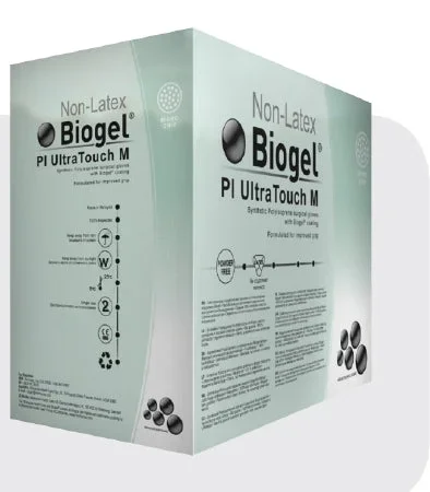 Molnlycke Surgical Glove Biogel PI UltraTouch M Sterile Polyisoprene Standard Cuff Length Fully Textured Straw