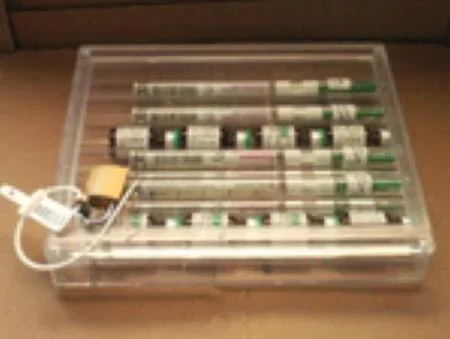 Moore Medical Drug Vial Storage Box ABS / Acrylic Lid 6 Slots, 7 X 3/4 X 3/4 Inch Key Lock – CNB100
