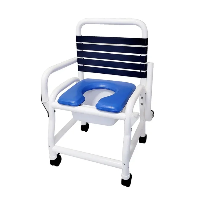 Mor-Medical Seamless Infection Control 5-in-1 Bathing Rolling Commode Shower Chair