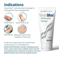 MPM Medical SilverMed Silver / Glycerin Gel Tube 1.5 oz., 1/EA - Image 2