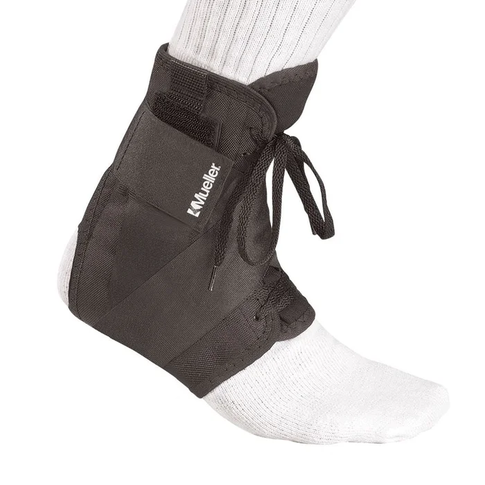 Mueller Soft Ankle Brace with Straps Soft Ankle Brace w/Straps, Medium – 64406