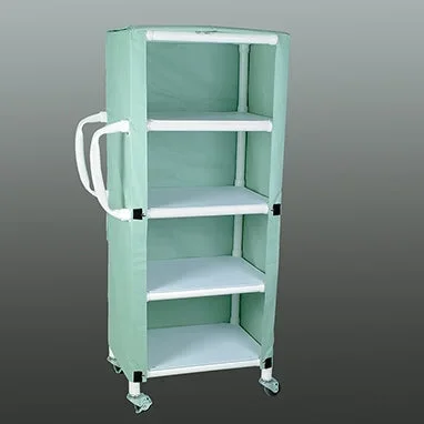 Multi-Purpose Cart, 4 Shelves with Mint Green Cover | Plastic/PVC | Health Care Logistics