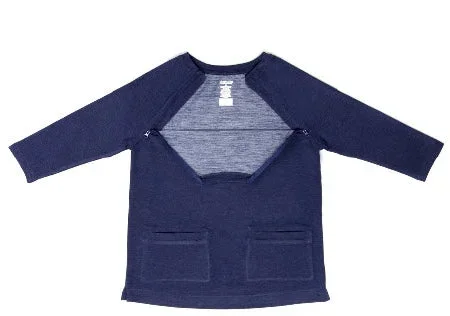 Narrative Apparel AuthoredThe Irreplaceable Top Knit Top Medium Bright Navy 2 Pockets 3/4 Raglan Sleeves Female – WTBDZ0324