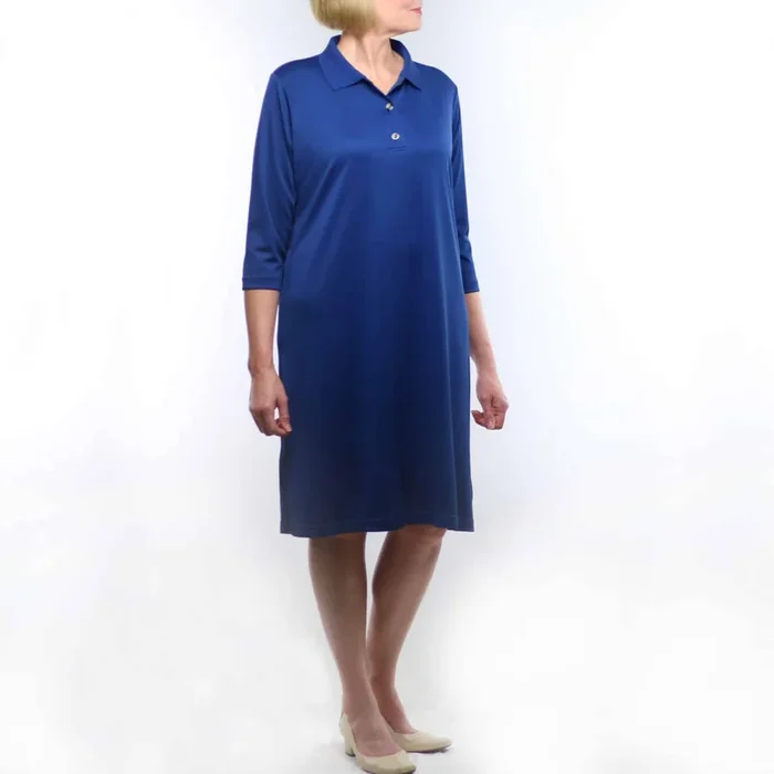Narrative Apparel DRESS, POLO KNIT 3/4SLEEVE SOLID NAVY WMNS XLG D/S – WDBPS0526