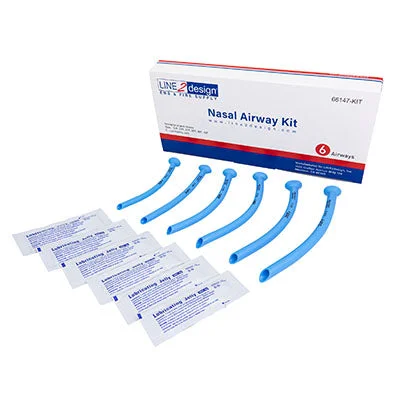 Nasopharyngeal Respiration Tubes Kit (Sizes: 22F 24F 26F 28F 30F 32F) with 6 Lubricating Jelly – 16-1954