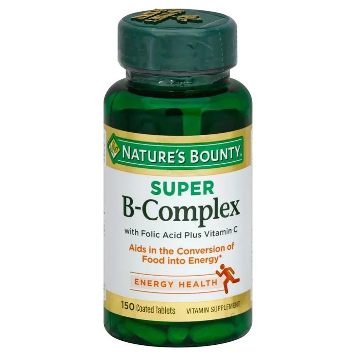 Nature’s Bounty B Complex Super with Folic Acid and Vitamin C Tablets, 150 ct
